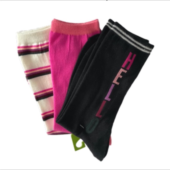 Kate Spade ♠️ HELLO Striped Crew Socks -3PK - Picture 16 of 16